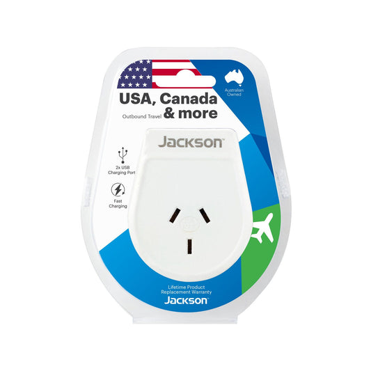 Jackson Outbound Slim USB Travel Adaptor - USA, Canada