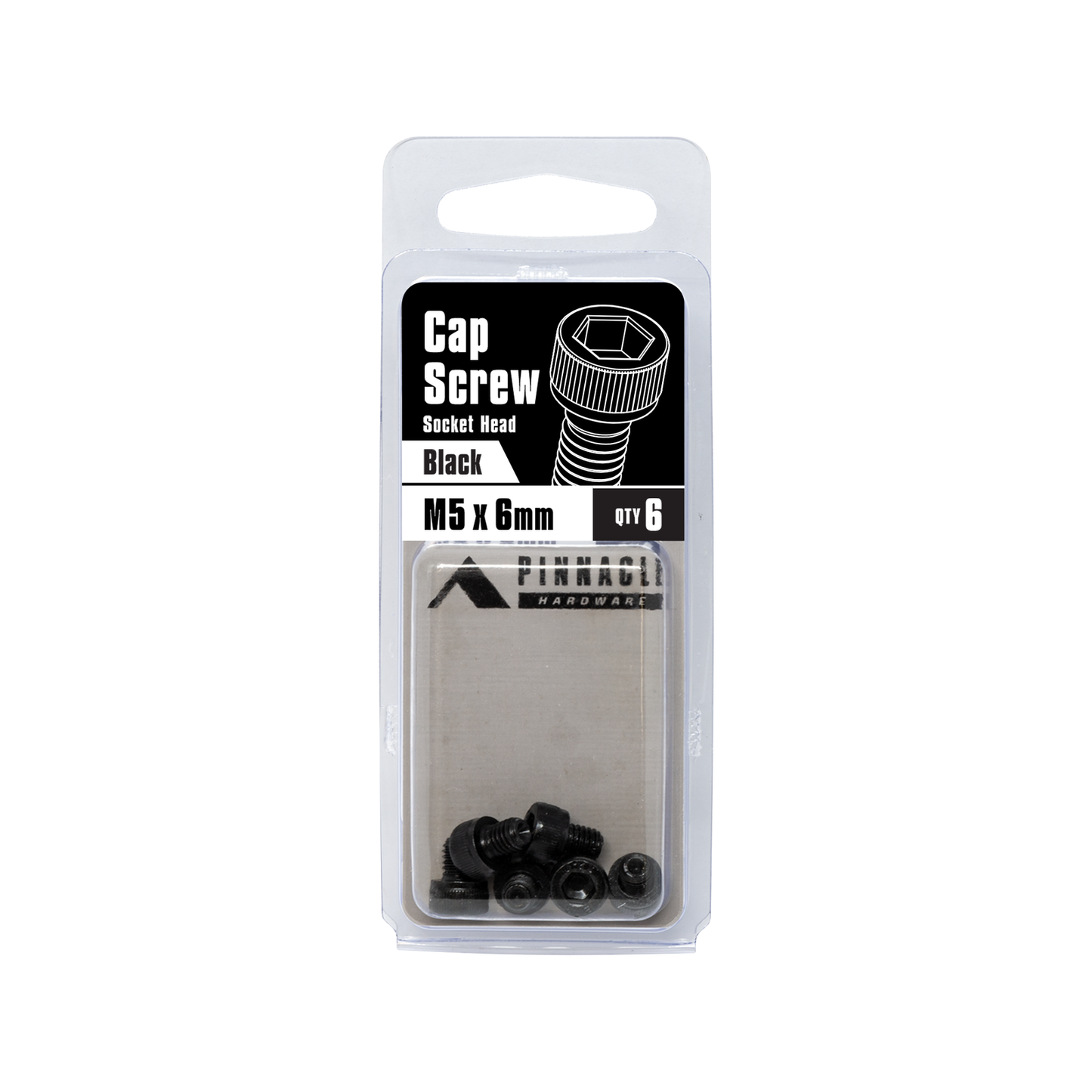 Pinnacle Black Oxide Socket Head Cap Screw - M5 x 6mm - 6 Pack