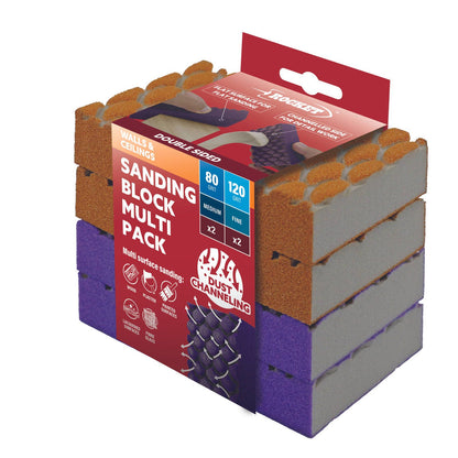 Rocket Walls and Ceilings Sanding Block - 115 x 25 x 68mm - 4 Pack