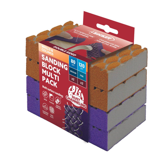Rocket Walls and Ceilings Sanding Block - 115 x 25 x 68mm - 4 Pack