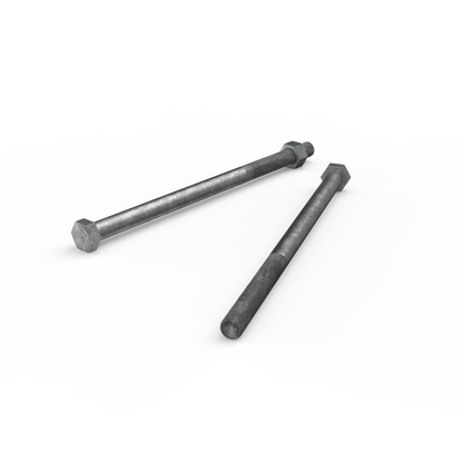 Zenith Hot Dip Galvanised Hex Head Bolts - M12 x 220mm - 12 Pack