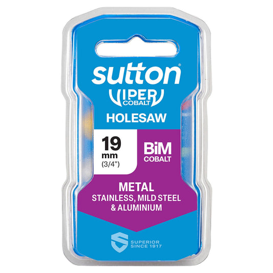 Sutton Tools Viper Cobalt Bi Metal Holesaw - 19mm