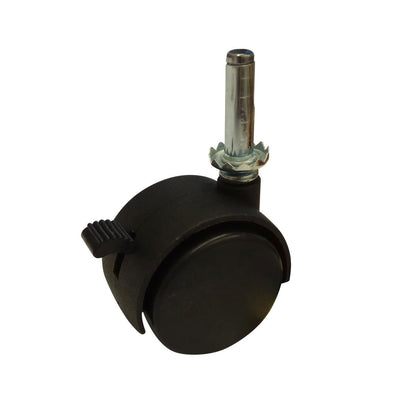 Move It 50mm Hooded Socket Furniture Castor - Nylon - 2 Pack - Brake