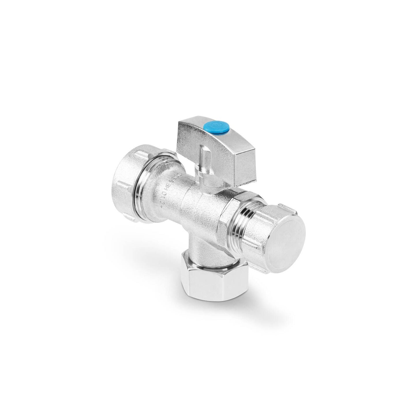 Brasshards Loose Nut 2 Way Under Sink Valve - 20mm x 15mm - Chrome
