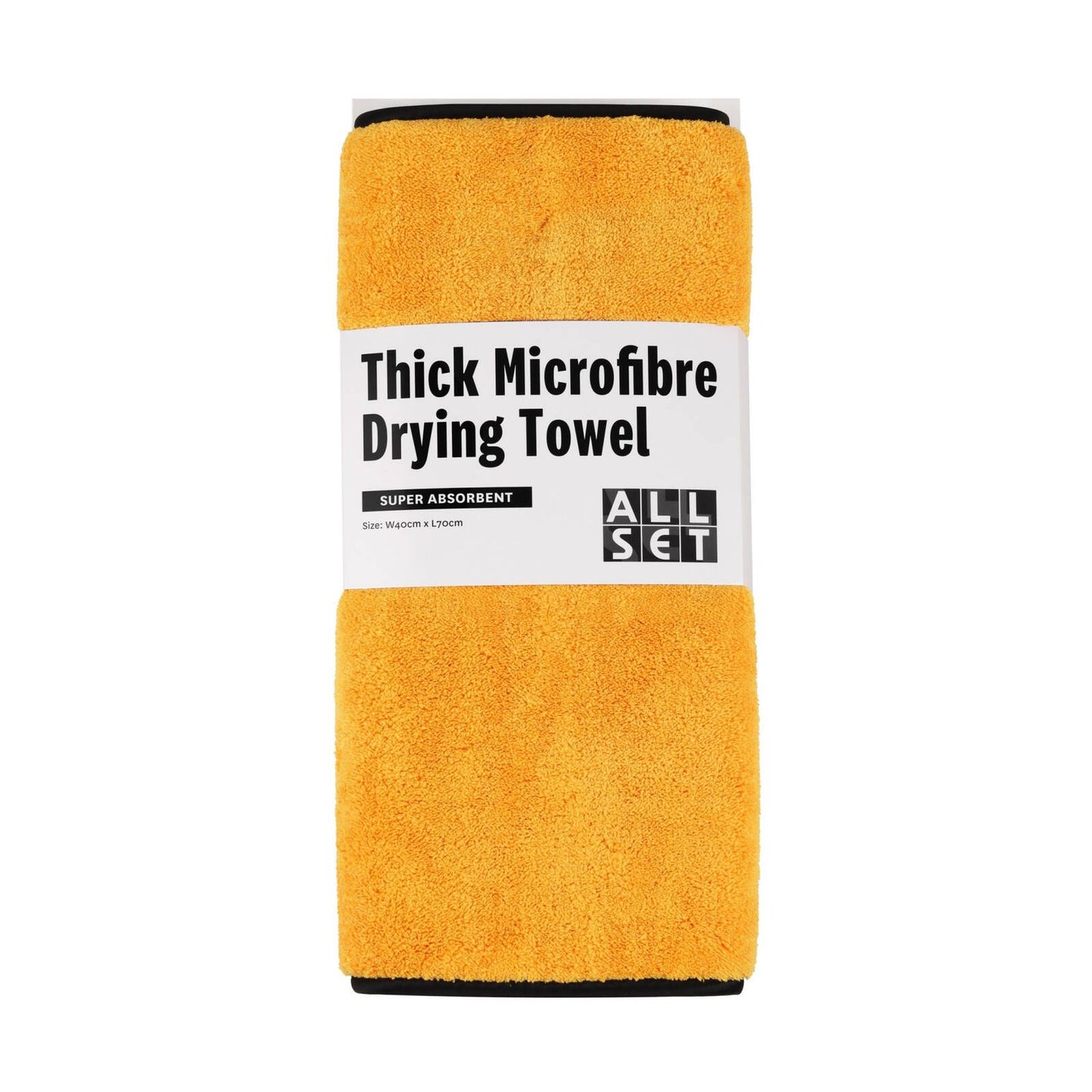 All Set Microfiber Drying Towel - 70 x 40cm - Orange - 1200gsm