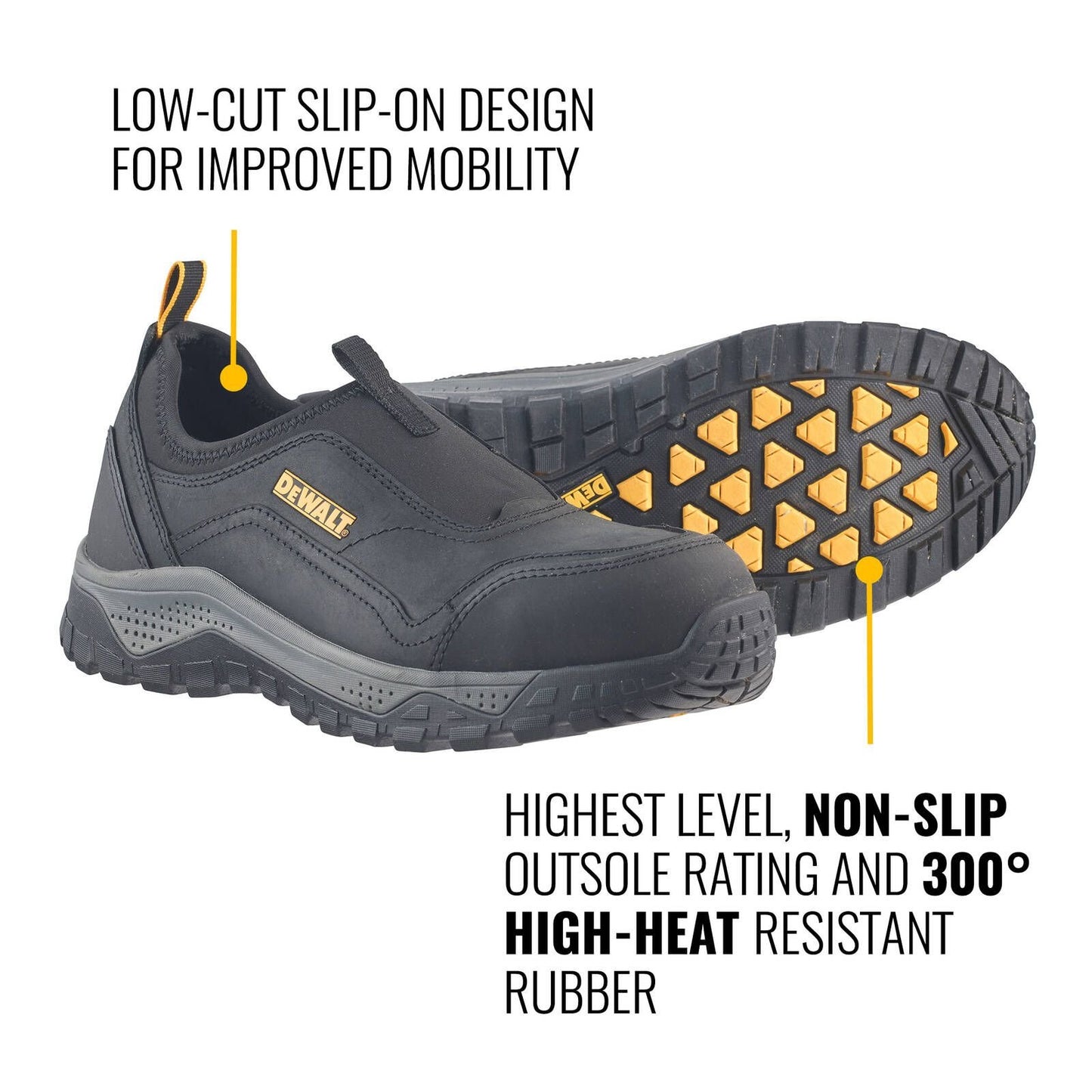 Dewalt Black Stride Safety Work Shoe - Size 6
