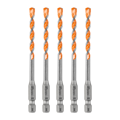 Kango Masonry Drill Bit - 5mm x 100mm - 5 Pack