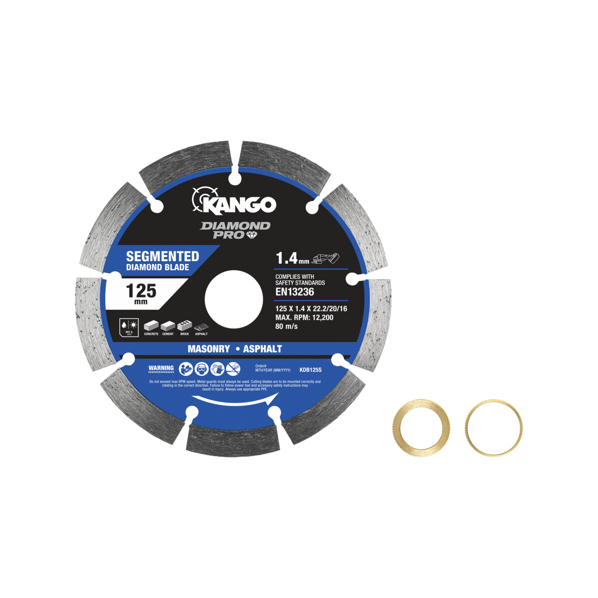 Kango Diamond Saw Blade - 125mm - Segmented - Dry Cutting
