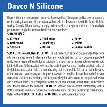 Sika Davco N Silicone Sealant - 300ml - White