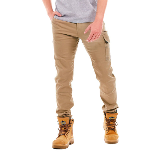 Tradie Core Khaki Skinny Cuffed Pant - 102