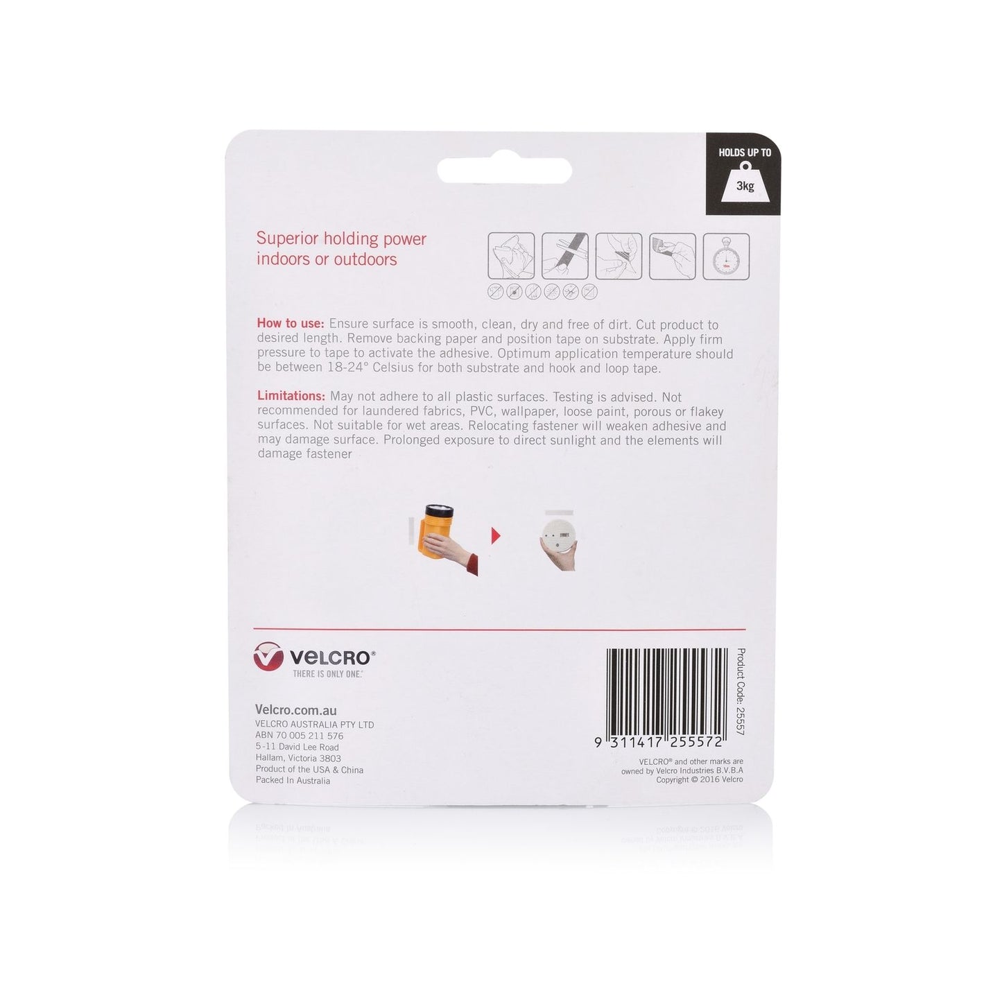 VELCRO® Brand Heavy Duty Hook and Loop Tape - 25mm x 1m