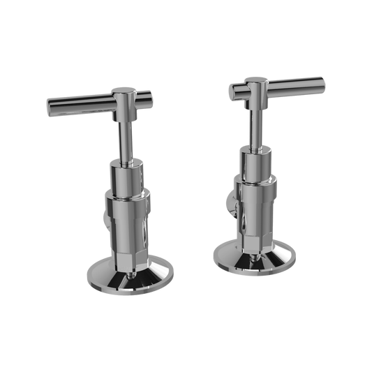 Ezyfix Chrome Modern Lever Washing Machine Taps Lead Free Easy DIY Install Kit