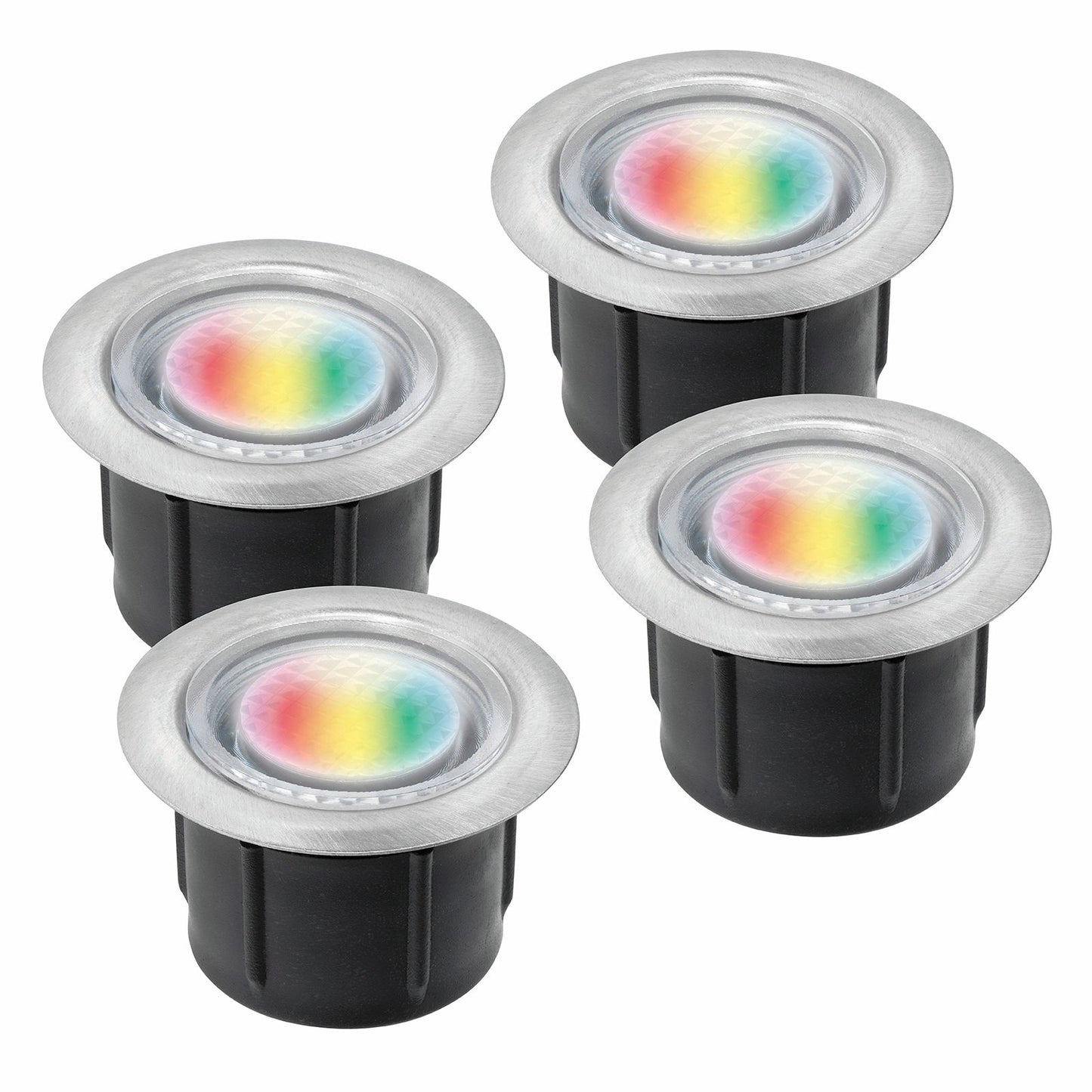 Brilliant RGB Valla DIY LED Deck Light Add-On Kit - 4 Pack - 40mm