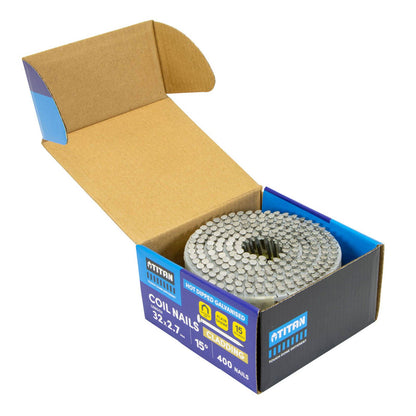 Titan Collated Coil Nail - 32 x 2.7mm - 400 Pack