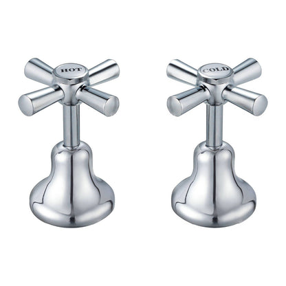 Shaw Mason Chrome Easy Clean Basin Top Assembly - 67 x 105mm - Pair