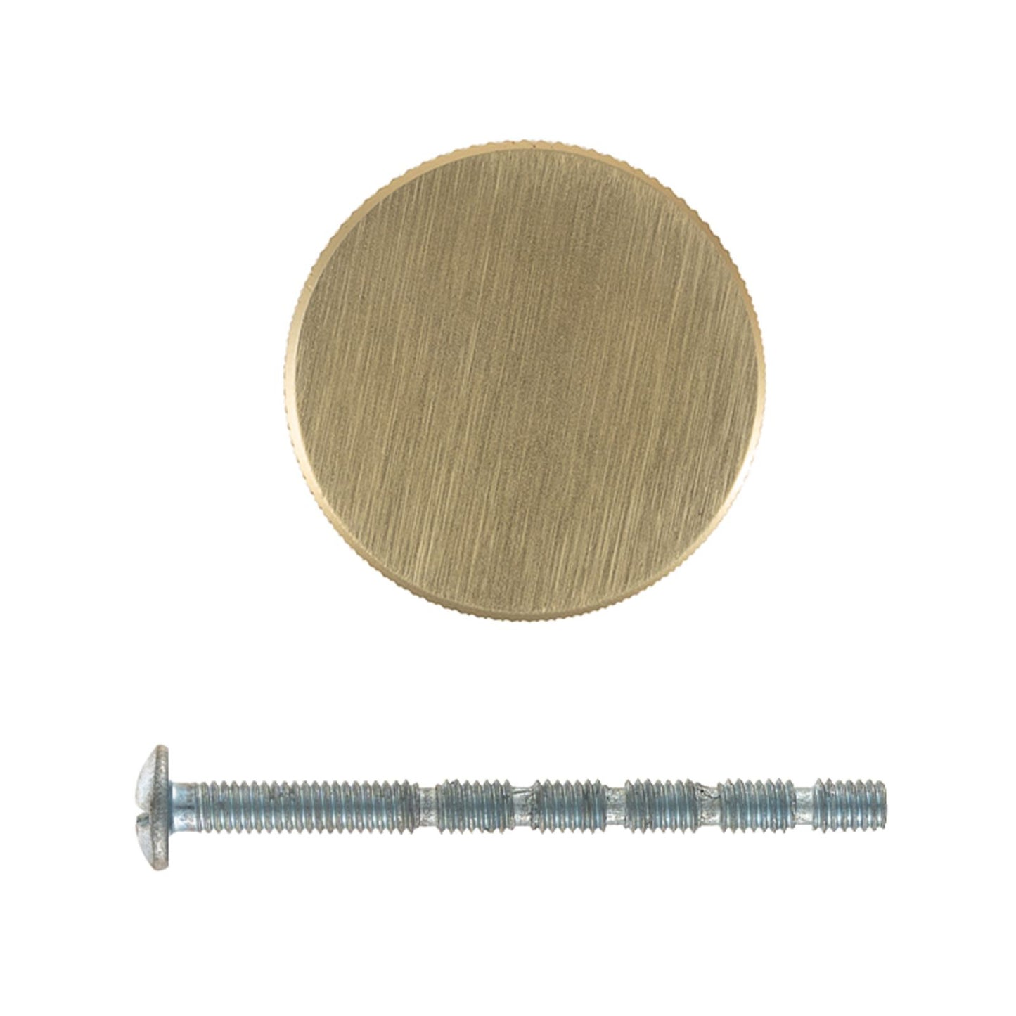 Taskmaster Knurled Cabinet Knob - 32mm - Brushed Brass