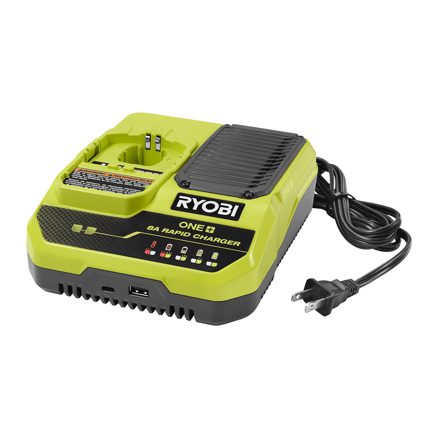 Ryobi ONE+ Rapid Charger - 8A - 160 x 65 x 210mm