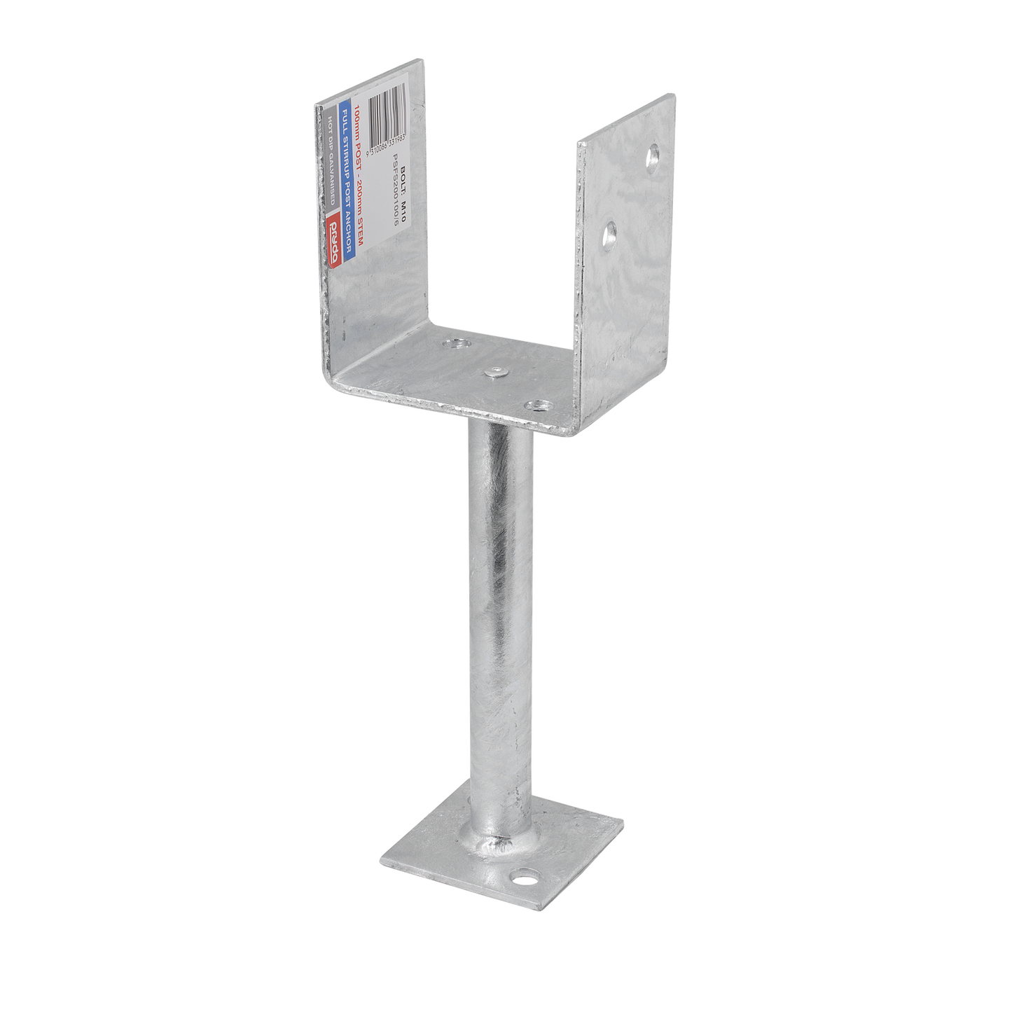 Pryda Full Stirrup Post Anchor - 200 x 100mm M10