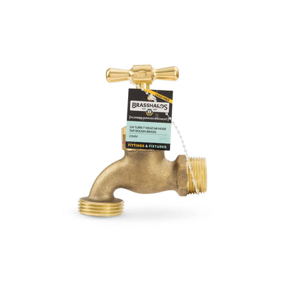 Brasshards 1/4 Turn T Head Mi Hose Tap - 20mm