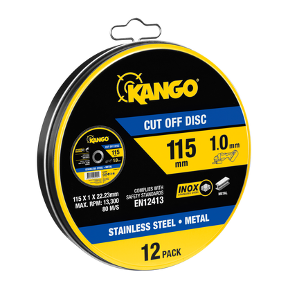 Kango Metal Cut Off Discs - 115mm - 12 Pack