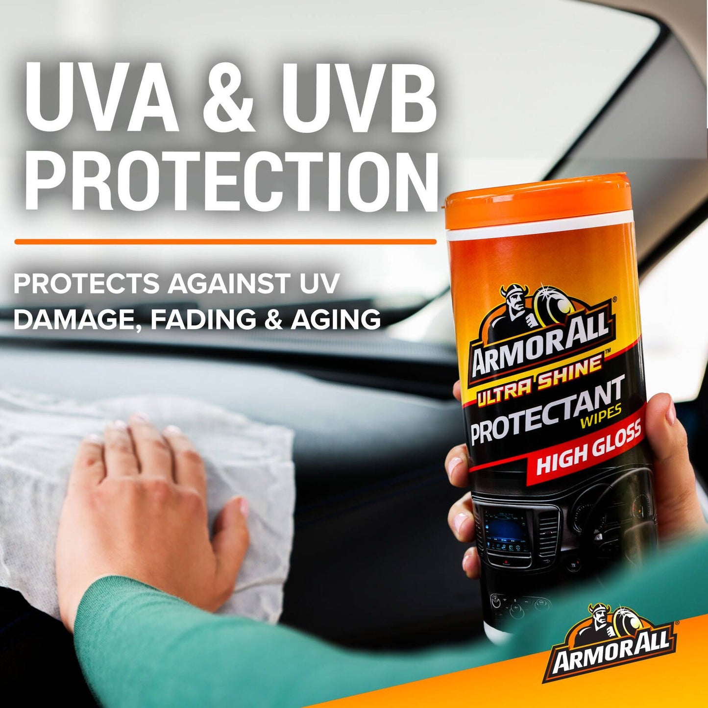 Armor All Ultra Shine Protectant Car Cleaning Wipes - 30 Pack - 84 x 220mm