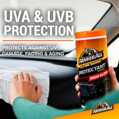 Armor All Ultra Shine Protectant Car Cleaning Wipes - 30 Pack - 84 x 220mm