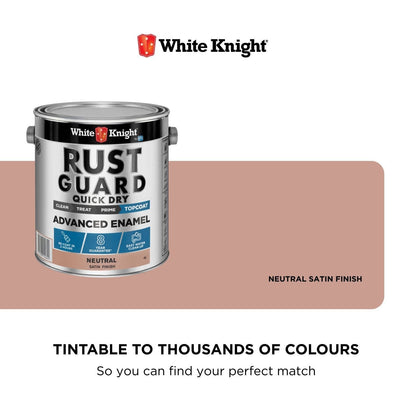 White Knight Rust Guard Advanced Enamel Paint - 4L - Neutral Satin