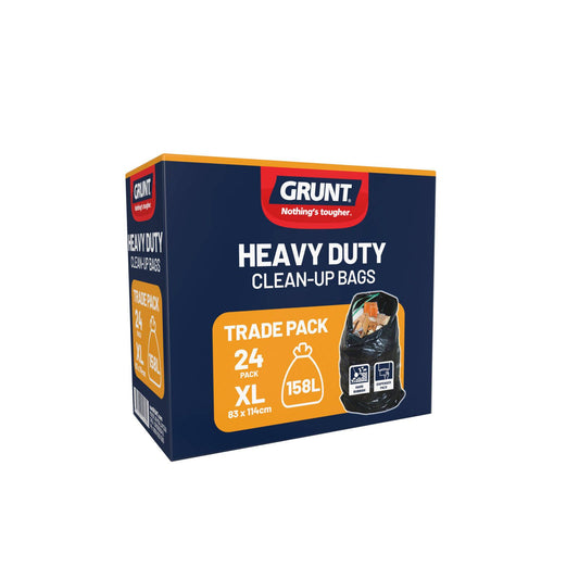 Grunt Heavy Duty Clean Up Bags - 158L - 24 Pack