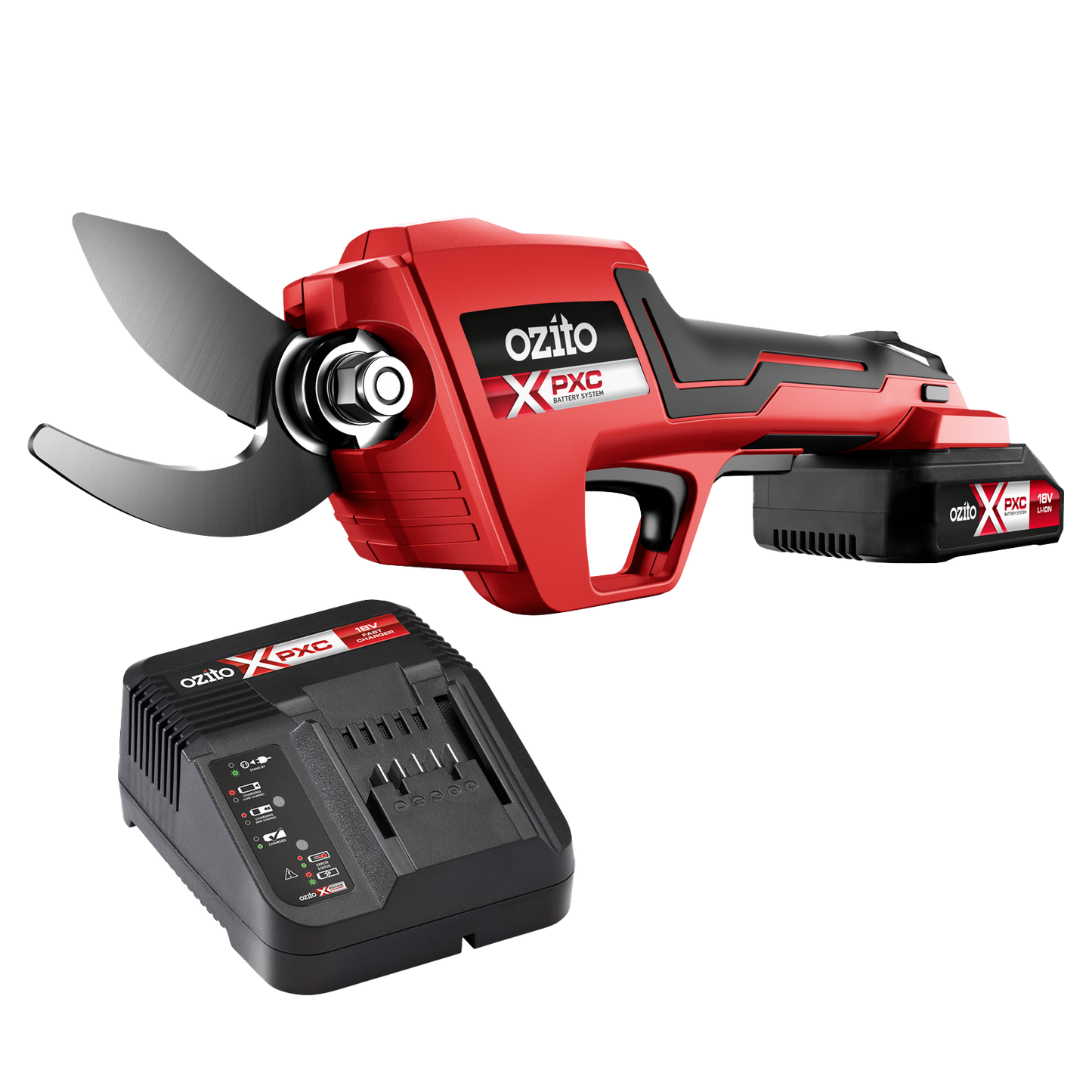 Ozito PXC 18V Cordless Pruning Secateurs - 2.5Ah Kit - 25mm