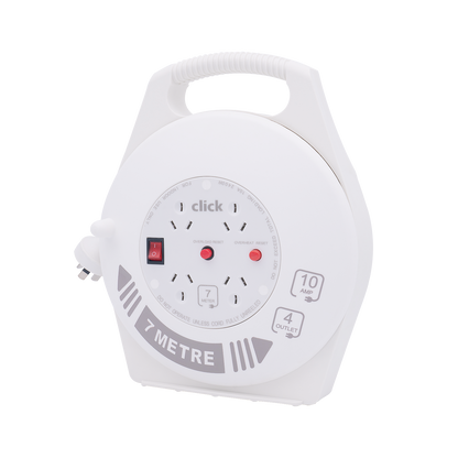 Click Cable Reel - 7m - 4 Outlets