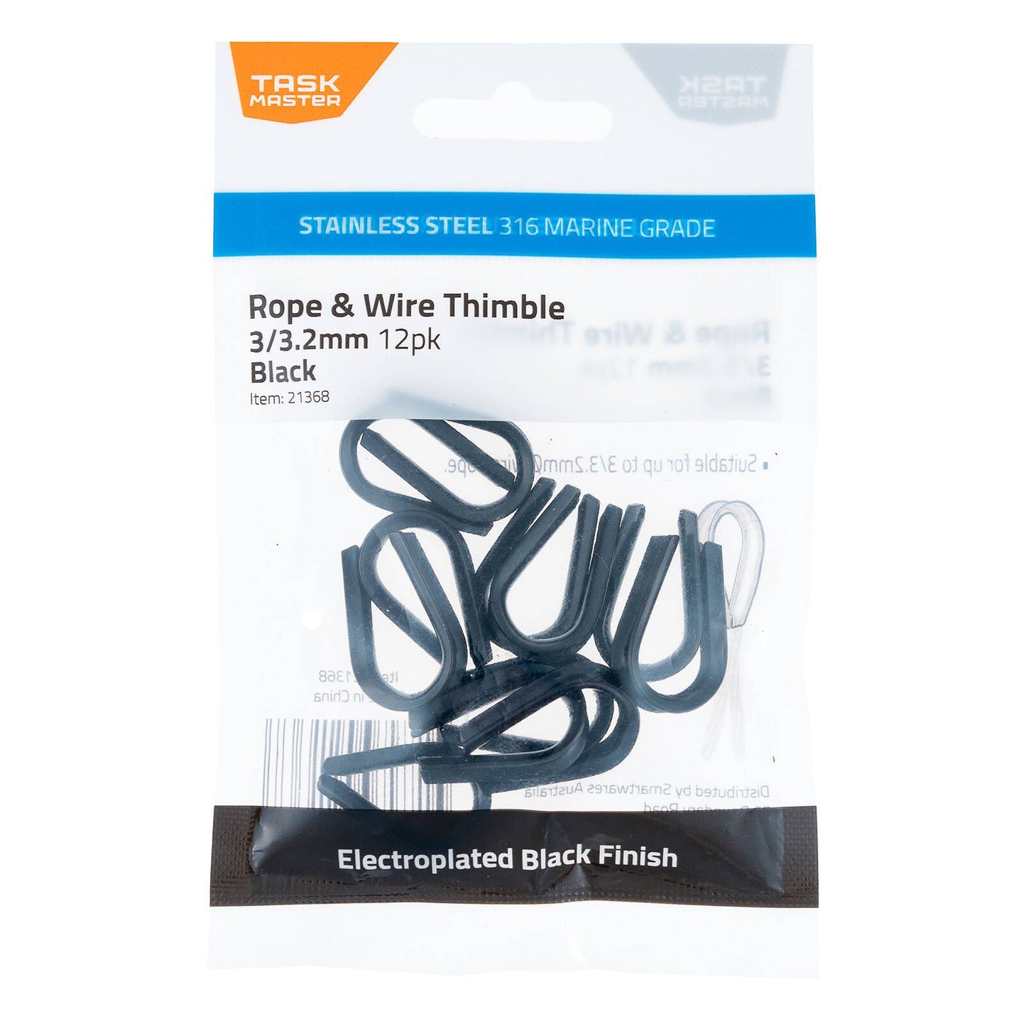 Taskmaster Rope and Wire Thimble - 3/3.2mm - 12 Pack