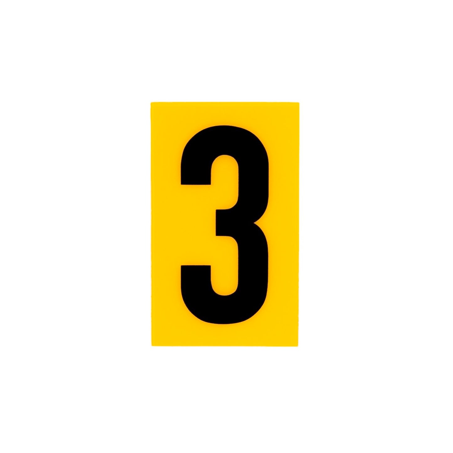 Sandleford Self Adhesive House Number 3 - 60mm - Yellow