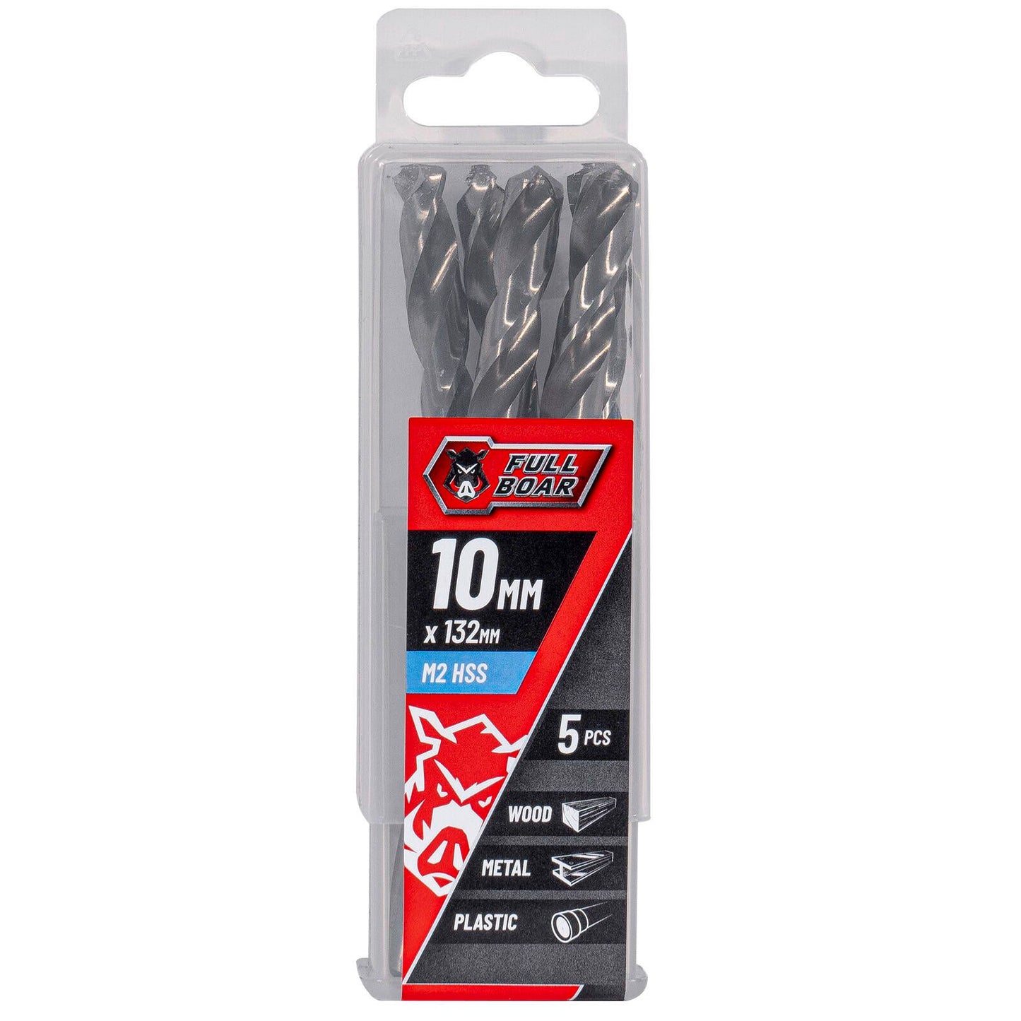 Full Boar HSS Drill Bit - 10mm - 5 Pack