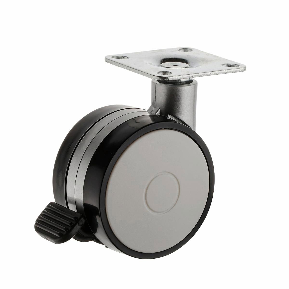 Easyroll Office Swivel Brake Castor - 60mm - Nylon/Steel - 30kg Load