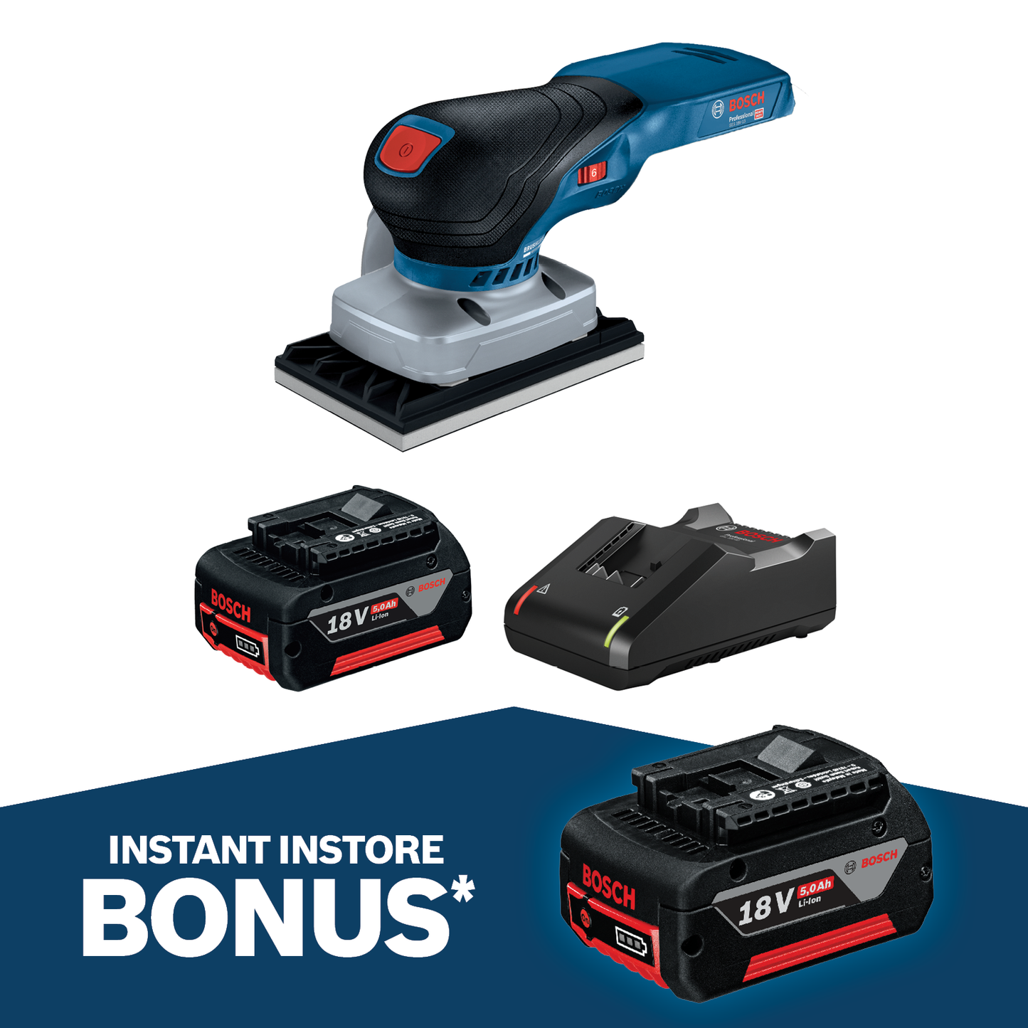 Bosch 3 in 1 Orbital Sander Kit - 18V - 5.0Ah