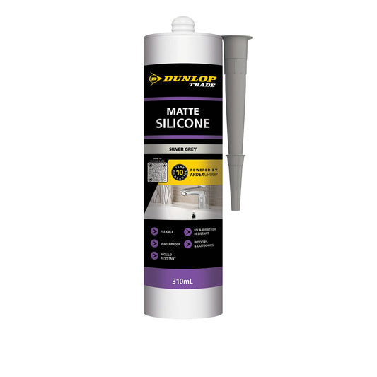Dunlop Silicone Sealant Matte Grey Silver 310ml