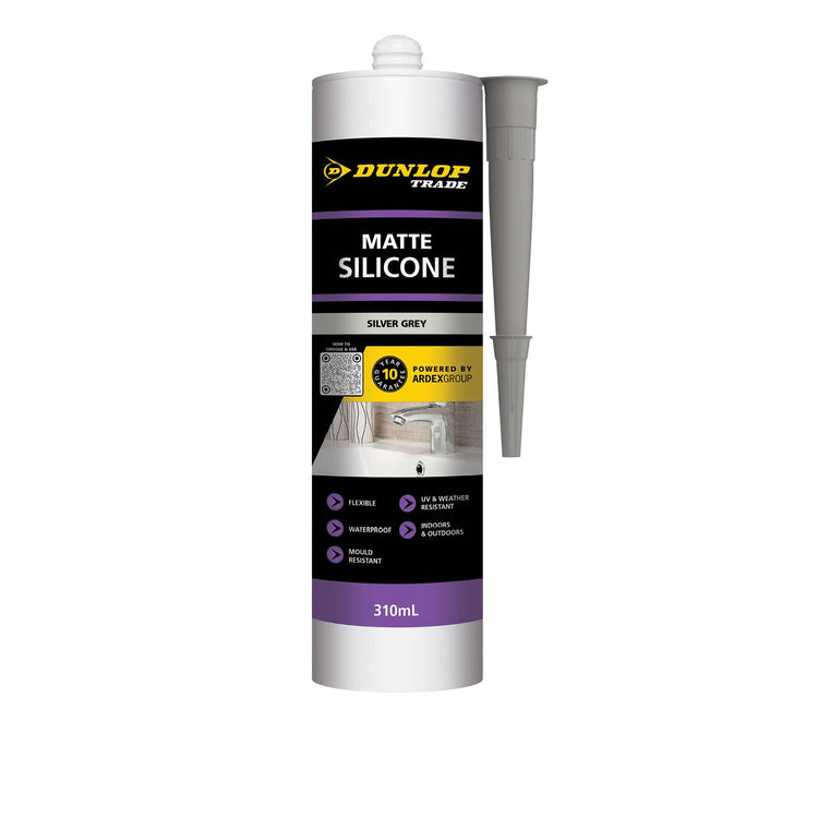 Dunlop Silicone Sealant Matte Grey Silver 310ml