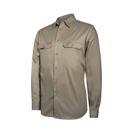Hard Yakka Core Lightweight Vented Long Sleeve Shirt - XL - Khaki