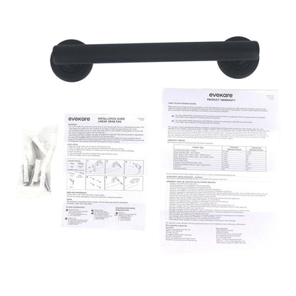 Evekare Linear Grab Rail - 300mm - Matte Black