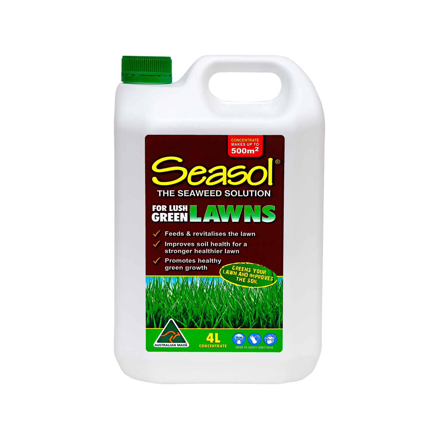 Seasol Liquid Fertiliser - Lush Green Lawns Concentrate - 4L