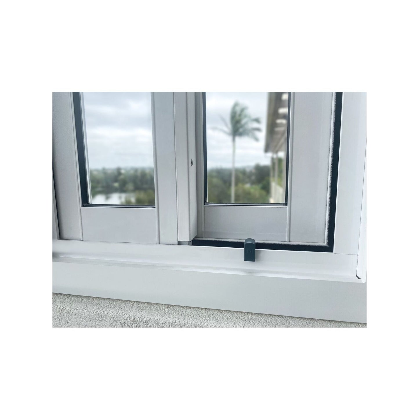 Remsafe Stop Lock Window Restrictor - Charcoal - 12 x 23mm