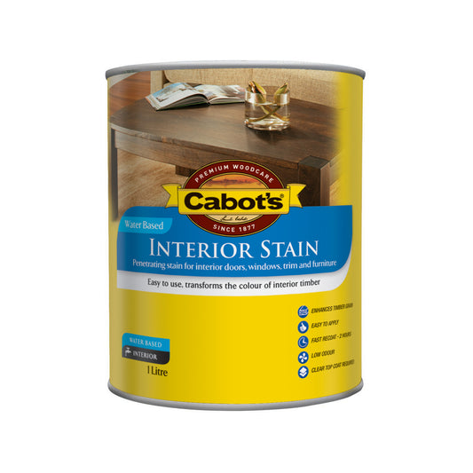 Cabot Jarrah Water Based Interior Stain - 1L