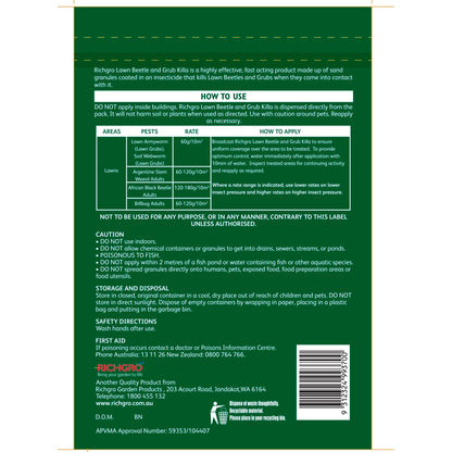 Richgro Lawn Beetle And Grub Killa 5kg