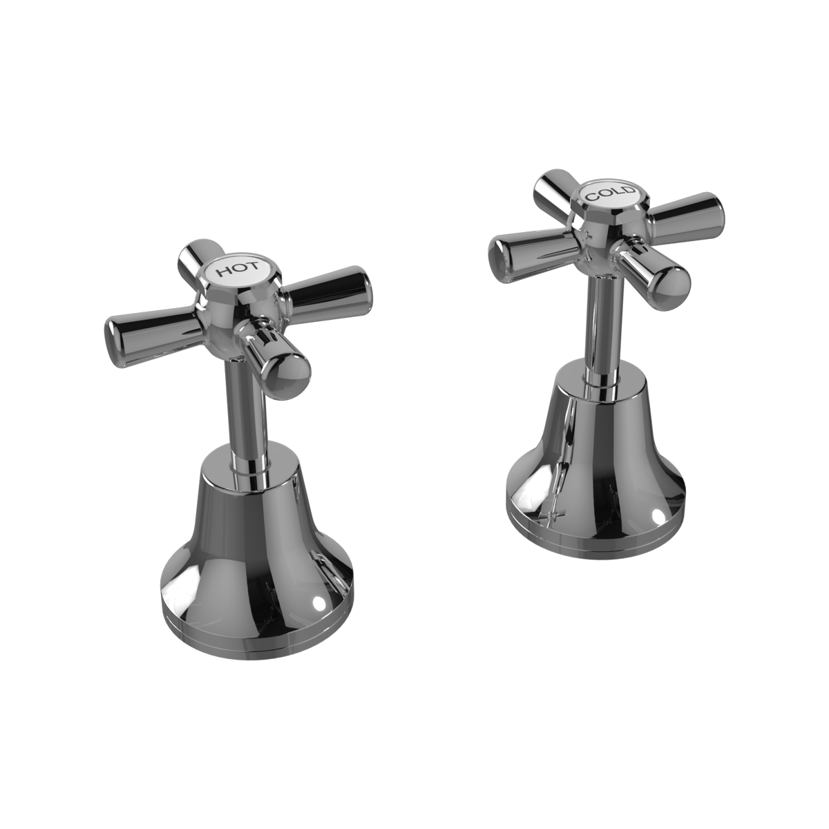 Ezyfix Chrome Classic Basin Sink Tap Set - Brass - 190mm - Easy Install