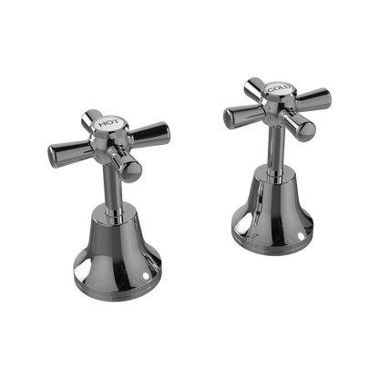 Ezyfix Chrome Classic Basin Sink Tap Set - Brass - 190mm - Easy Install
