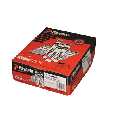 Paslode D Head Impulse Nails - 75mm - 3000 Pack