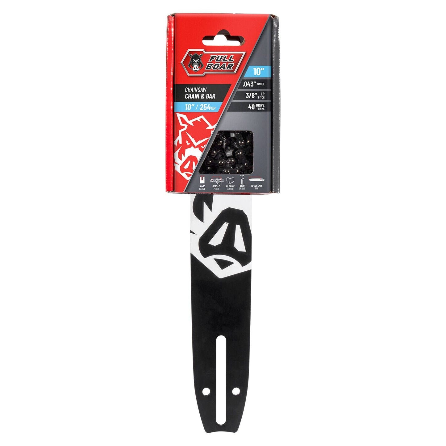 Full Boar Chainsaw Chain And Bar - 10" - 254mm - FBCSBC-104340