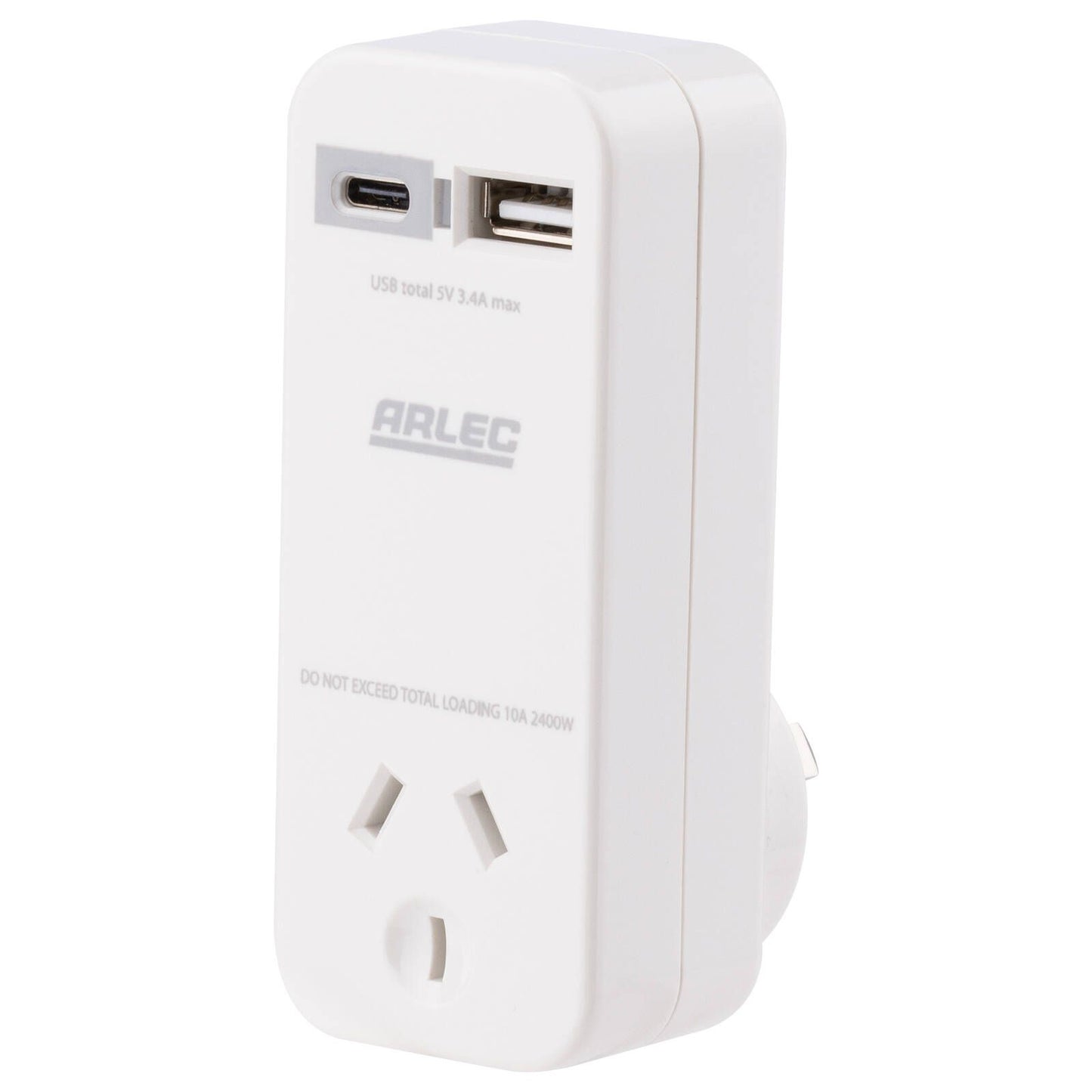 Arlec Compact Power Adapter USB 3.4A
