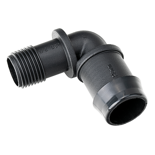 K Rain Barbed Elbow - 25mm x 15mm Male - 5 Pack