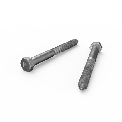 Zenith Hot Dip Galvanised Hex Head Coach Screws - M12 x 130mm - 12 Pack